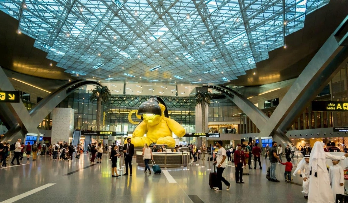 Hamad international airport serves millions of passengers